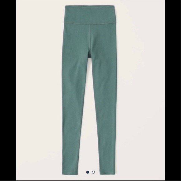 Abercrombie & Fitch Seamless Rib Full-Length Leggings Sz - Picture 1 of 7